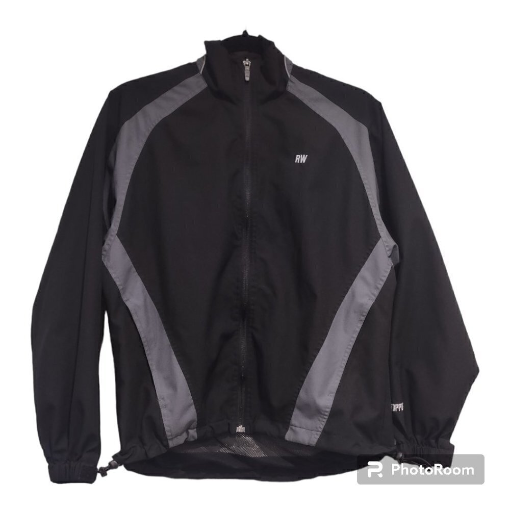 Runner's World Women's Black/Grey Rain Jacket Size M